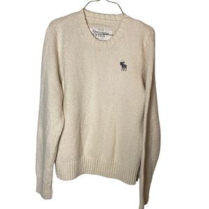 Abercrombie & Fitch Men’s Cream Sweater